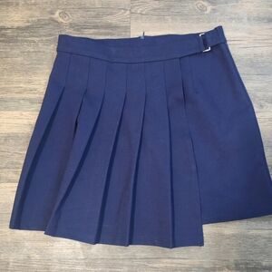 Papaya Deep Blue Pleated Mini Skort